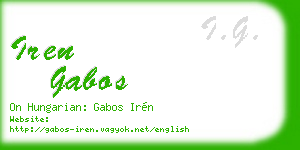 iren gabos business card